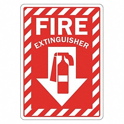 Fire Extingsher Sign 10x7in Non-PVC Poly