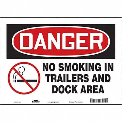 Safety Sign 10 in x 14 in Vinyl