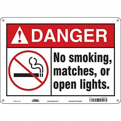 Safety Sign 10 in x 14 in Polyethylene