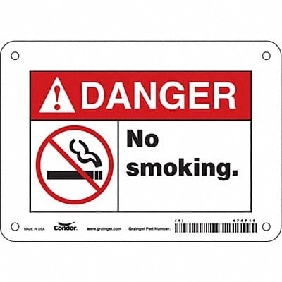 Safety Sign 5 in x 7 in Vinyl