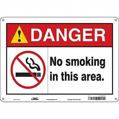 Safety Sign 10 inx14 in Aluminum