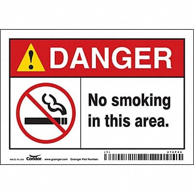 Safety Sign 3.5in x 5in Vinyl