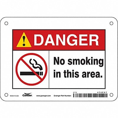 Safety Sign 5 in x 7 in Vinyl