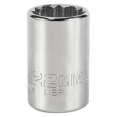 Socket Steel Chrome 22 mm