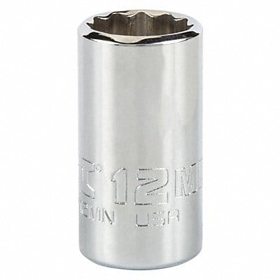 Socket Steel Chrome 12 mm