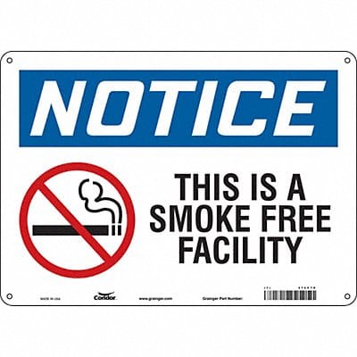 Safety Sign 10 in x 14 in Polyethylene