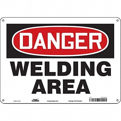 Safety Sign 10 inx14 in Aluminum