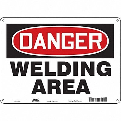 Safety Sign 10 inx14 in Polyethylene