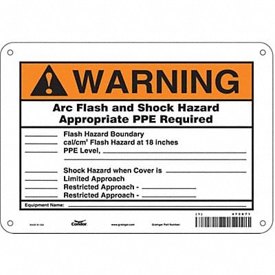 Safety Sign 7 in x 10 in Polyethylene