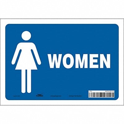 Restroom Sign 10 W 7 H 0.004 Thick