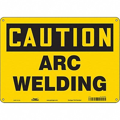 Safety Sign 10 in x 14 in Polyethylene