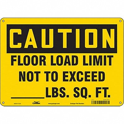 Safety Sign 10 in x 14 in Aluminum