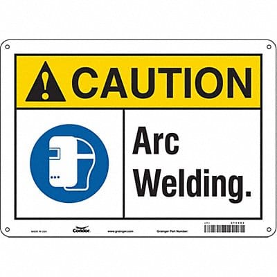 Safety Sign 10 in x 14 in Aluminum