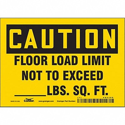 Safety Sign 5 in x 7 in Vinyl