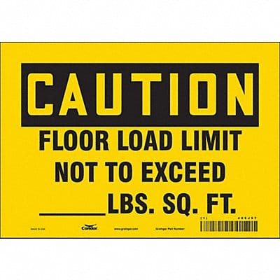 Safety Sign 7 in x 10 in Vinyl