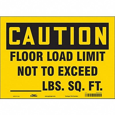 Safety Sign 10 in x 14 in Vinyl