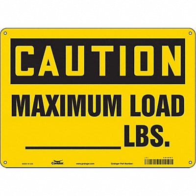 J8614 Safety Sign 10 in x 14 in Aluminum