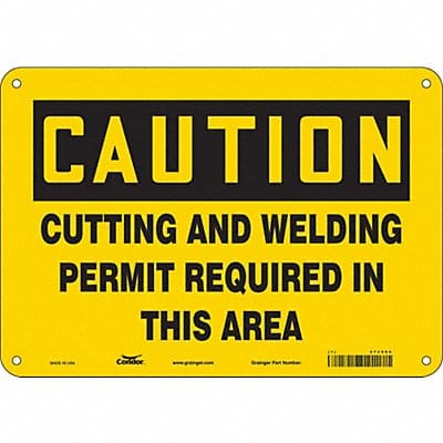 Safety Sign 7 inx10 in Polyethylene