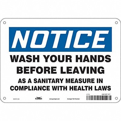 Safety Sign 7 in x 10 in Polyethylene