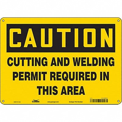 Safety Sign 10 in x 14 in Polyethylene