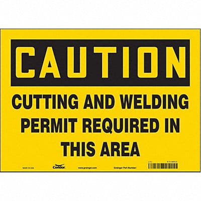 Safety Sign 10 in x 14 in Vinyl