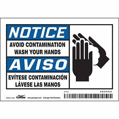 Safety Sign 3 1/2 in x 5 in Vinyl PK5