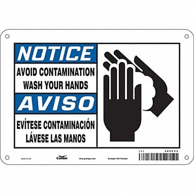 Safety Sign 7 in x 10 in Polyethylene