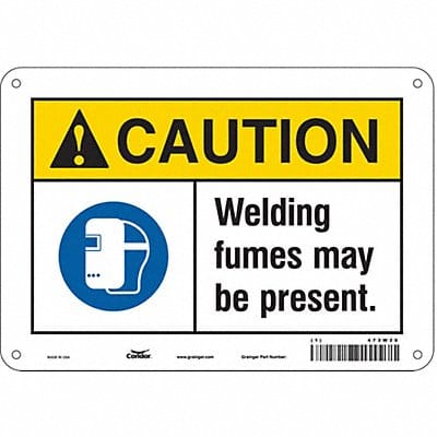 Safety Sign 7 in x 10 in Aluminum