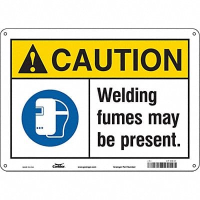 Safety Sign 10 inx14 in Aluminum