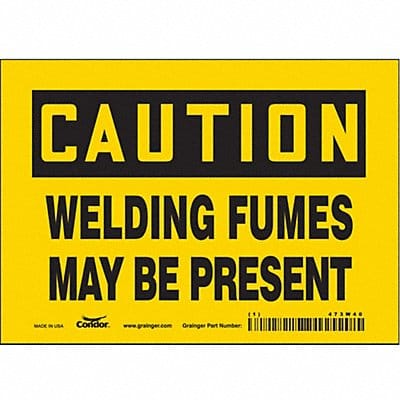 Safety Sign 5 in x 7 in Vinyl