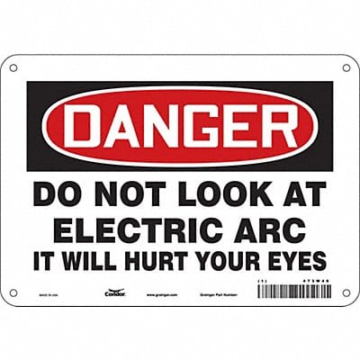 Safety Sign 7 in x 10 in Aluminum