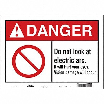 Safety Sign 10 in x 14 in Vinyl