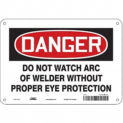 Safety Sign 7 in x 10 in Aluminum