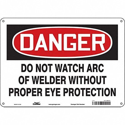 Safety Sign 10 inx14 in Aluminum