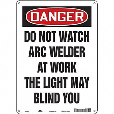 Safety Sign 14 inx10 in Aluminum