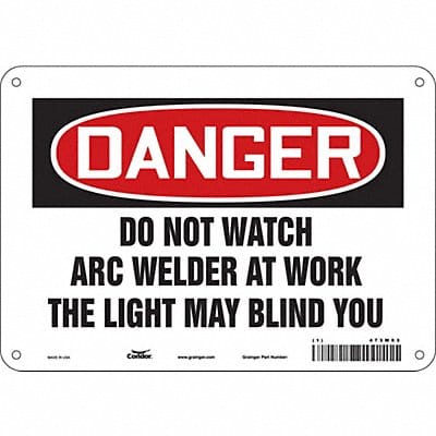 Safety Sign 7 in x 10 in Aluminum