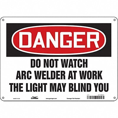 Safety Sign 10 in x 14 in Aluminum