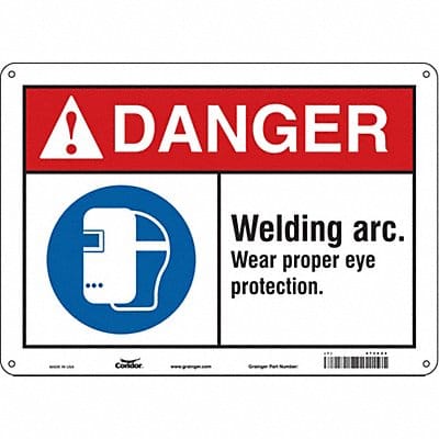 Safety Sign 10 in x 14 in Aluminum