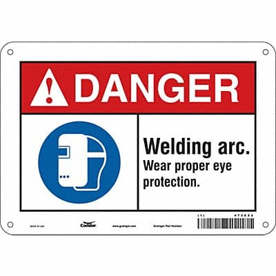 Safety Sign 7 inx10 in Polyethylene