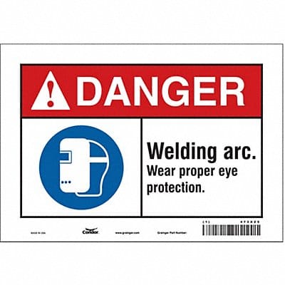 Safety Sign 7 in x 10 in Vinyl