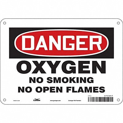 No Smoking Sign 7 in x 10 in Aluminum