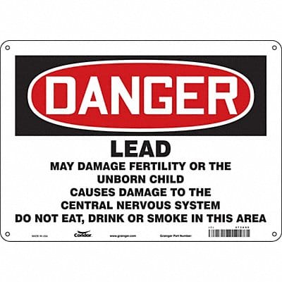 Safety Sign 10 inx14 in Aluminum