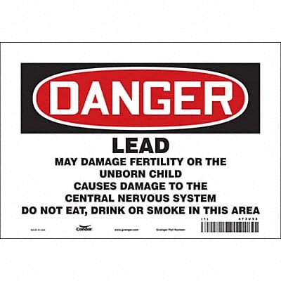 Safety Sign 7 in x 10 in Vinyl