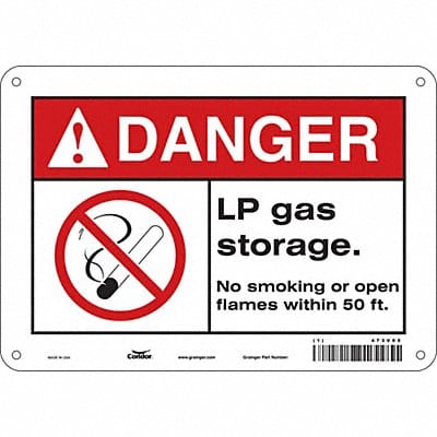 Safety Sign 7 inx10 in Polyethylene