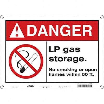 Safety Sign 10 inx14 in Polyethylene