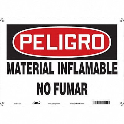 Safety Sign 10 in x 14 in Polyethylene