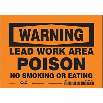 Safety Sign 5 in x 7 in Vinyl