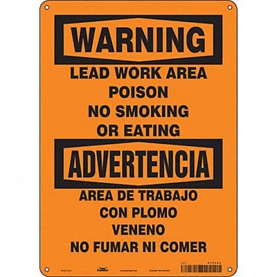 Safety Sign 14 in x 10 in Polyethylene