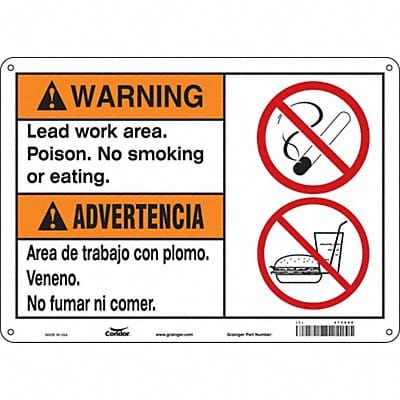 Safety Sign 10 in x 14 in Polyethylene