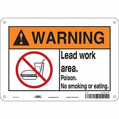 Safety Sign 7 in x 10 in Aluminum